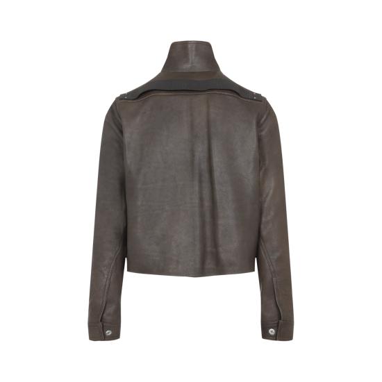 26FW 릭 오웬스 가죽 자켓 RR02F4705 LCD 39 WASHED BLACK - RICK OWENS