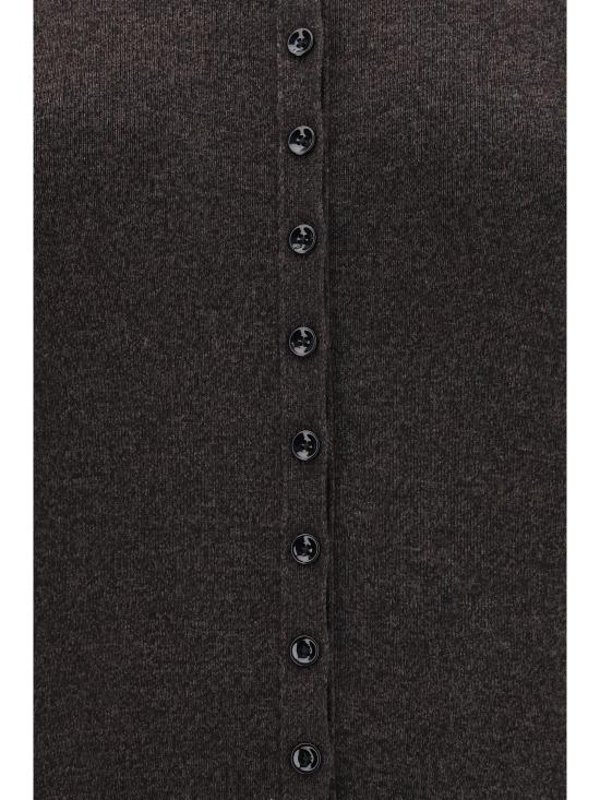 26FW 르메르 버튼 탑 파인 울 스웨터 PO0047LK1070 BK674 BLACK - LEMAIRE