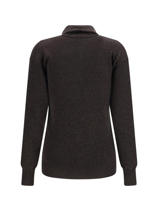 26FW 르메르 버튼 탑 파인 울 스웨터 PO0047LK1070 BK674 BLACK - LEMAIRE