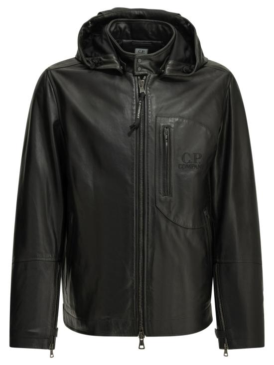 26FW 씨피 컴퍼니 레더 고글 자켓 21CMOW305A 110457L 999 BLACK DOM