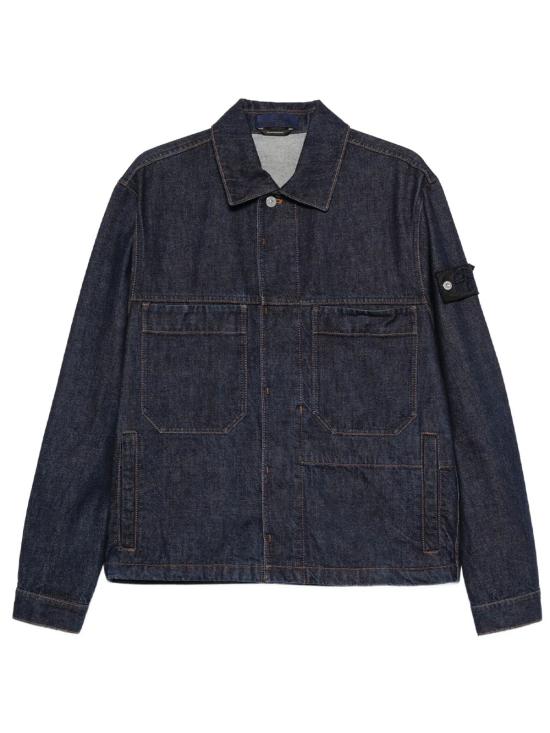 26FW 스톤 아일랜드 블루 린스 버튼 디테일 코치 재킷 L2S144100006 S00J7 VJ201 BLUE RINSE