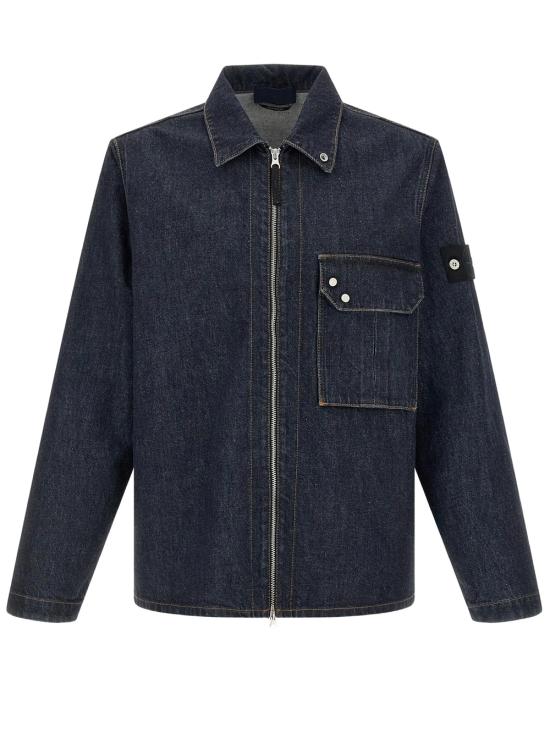 26FW 스톤 아일랜드 지퍼 디테일 컴포트 핏 오버셔츠 L2S141200002 S00J7 VJ201 BLUE RINSE