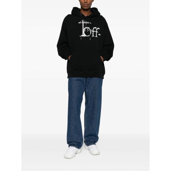 26FW 오프화이트 니트웨어 44MBB085F26 F00F 001 BLACK - OFF WHITE