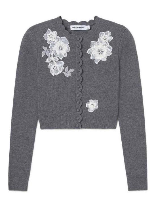 26FW 셀프 포트레이트 가디건 AW26150CGRY GREY