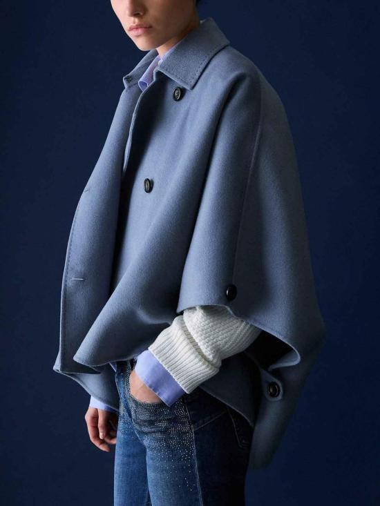 26FW 리우조 케이프 CF6061T677AX0805 BLUE - LIU JO