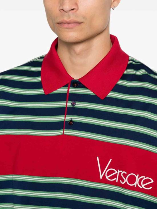 26FW 베르사체 폴로 티셔츠 10255121A186396UF90 GREEN - VERSACE