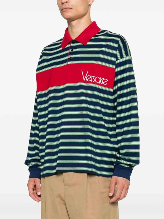26FW 베르사체 폴로 티셔츠 10255121A186396UF90 GREEN - VERSACE