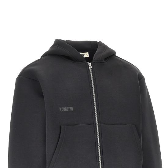 26FW 우드버드 후드 티셔츠 2616 610 Black - WOODBIRD