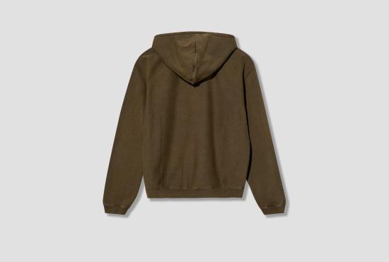 26FW 스투시 후드 티셔츠 페이디드 그래픽 지퍼 후드 118553 올리브 - STUSSY