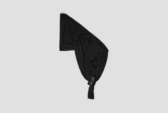 26FW 보디 머플러/스카프 스팽글 포니 스카프 MRF26AC008 블랙 - BODE