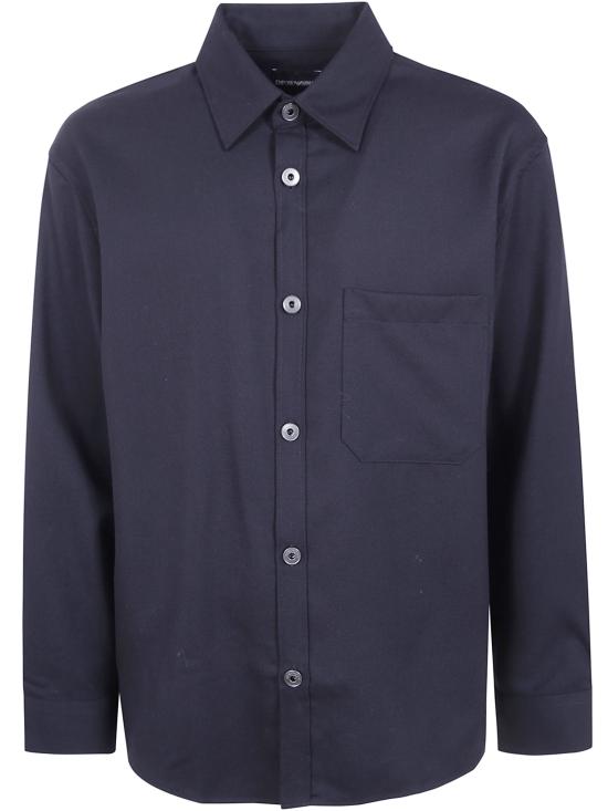 26FW 엠포리오 아르마니 긴팔 셔츠 EM006535 AF27877 UC001 BLACK BEAUTY