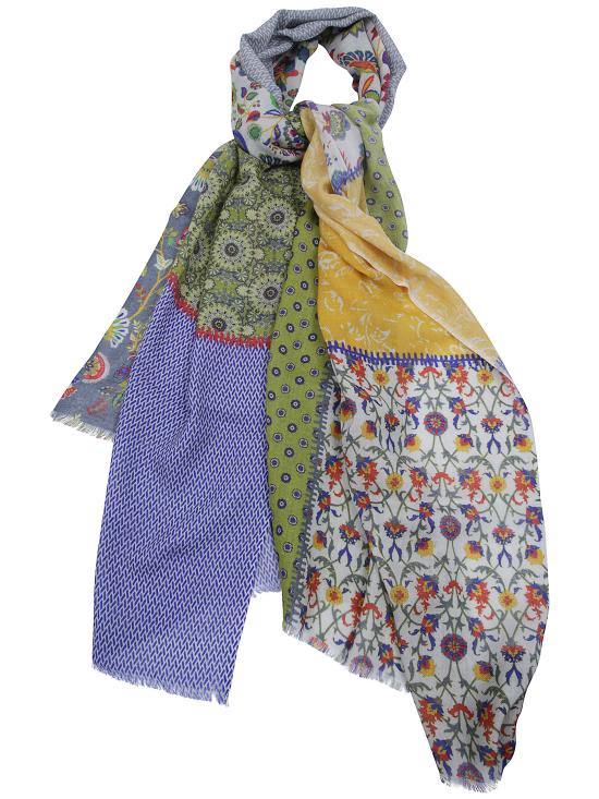 26FW 레더 스미스 런던 머플러/스카프 SCARF16647 GREEN YELLOW - LEATHER SMITH LONDON