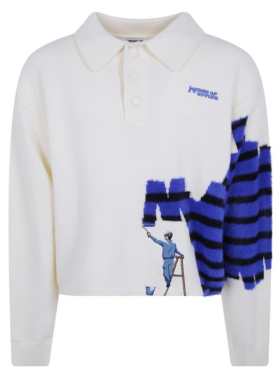26FW 하우스 오브 에러스 폴로 티셔츠 HEFW26SW02708 8475 CREAM STRIPPED