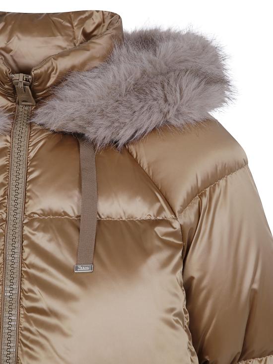 26FW 에르노 퍼 트림 후드 다운 자켓 PI002297D 12899 2157 CAMEL - HERNO