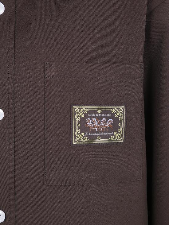 26FW 드롤드무슈 긴팔 셔츠 M SH276 PL186 BROWN - DROLE DE MONSIEUR