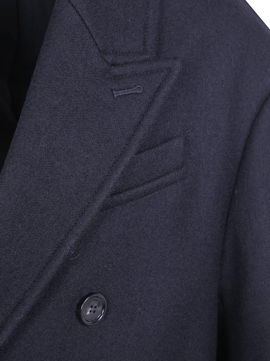 26FW 아미 울 더블 브레스트 롱 코트 HCO458 WV0078 001 BLACK - AMI
