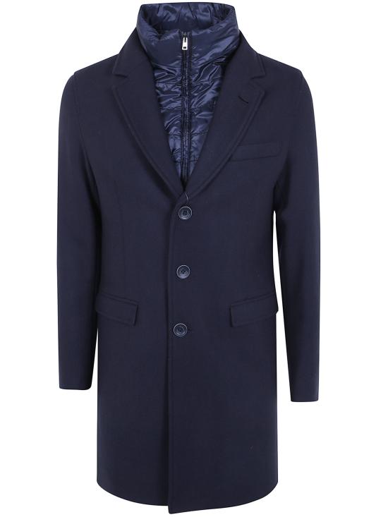 26FW 에르노 에코울 레이어드 체스터 코트 CA000202U 33344 9200 BLUE NAVY
