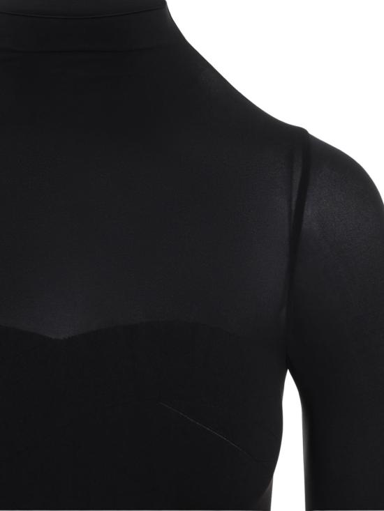 26FW 월포드 바디수트 티셔츠 77129 9180 BLACK - WOLFORD