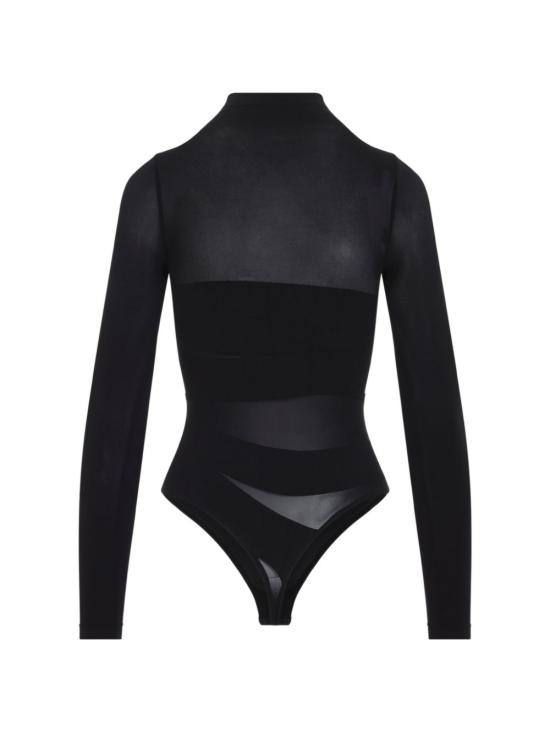 26FW 월포드 바디수트 티셔츠 77129 9180 BLACK - WOLFORD