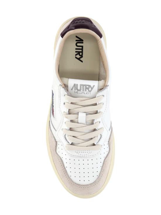 26FW 오트리 메달리스트 로우 레더 스니커즈 AULW LS18WHT FIG - AUTRY