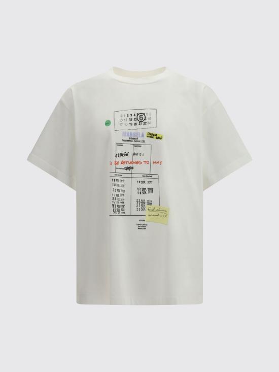 26SS MM6 메종마르지엘라 반팔 티셔츠 SH0GC0070 M20170 101 WHITE DOM - MM6 MAISON MARGIELA