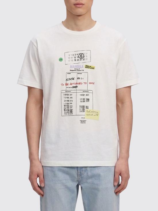 26SS MM6 메종마르지엘라 반팔 티셔츠 SH0GC0070 M20170 101 WHITE DOM