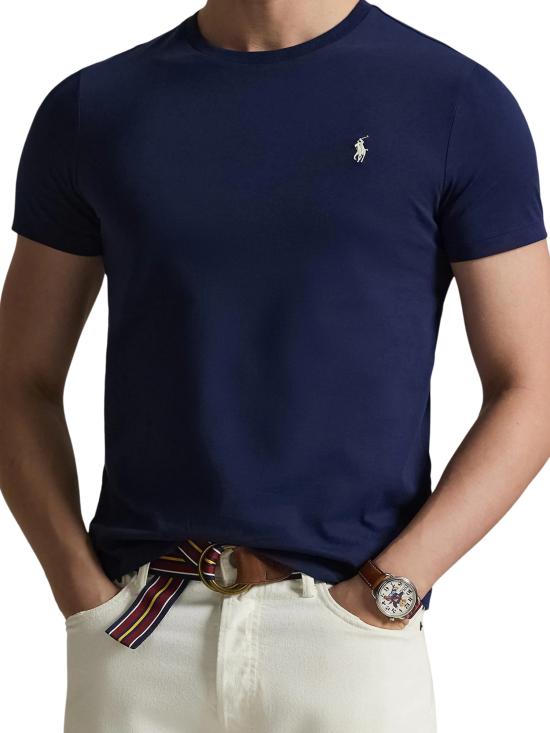 26FW 랄프 로렌 반팔 티셔츠 710671438 525 NAVY - RALPH LAUREN