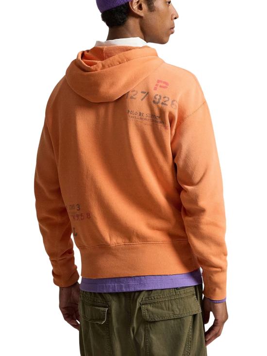 26FW 랄프 로렌 긴팔 티셔츠 710B27054 001 ORANGE - RALPH LAUREN
