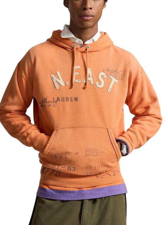 26FW 랄프 로렌 긴팔 티셔츠 710B27054 001 ORANGE - RALPH LAUREN