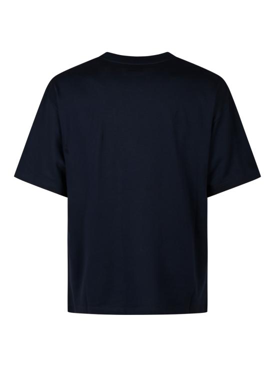 26FW 생로랑 로고 코튼 크루넥 티셔츠 798933 Y37RY4019 NAVY - SAINT LAURENT