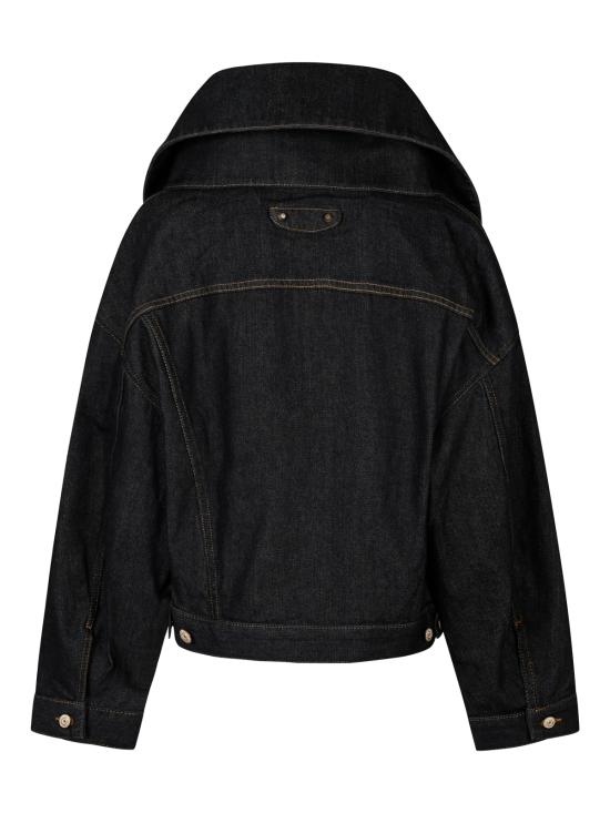 26FW 발렌시아가 스탠딩 카라 크롭 박시 데님 자켓 A00977 TVWA44007 RAW INDIGO - BALENCIAGA