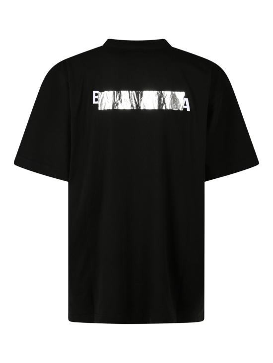 26FW 발렌시아가 오버사이즈 프린트 반팔 티셔츠 850345 TVVE21000 BLACK - BALENCIAGA