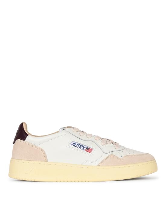 26FW 오트리 메달리스트 로우 스니커즈 AULM LS18 LEAT SUEDE WHT FIG