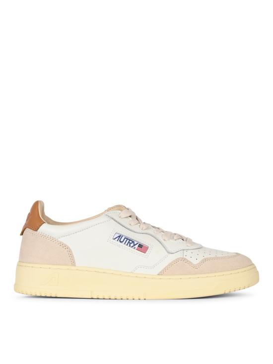 26FW 오트리 메달리스트 로우 스니커즈 AULM LS16 LEAT SUEDE WHT LION - AUTRY