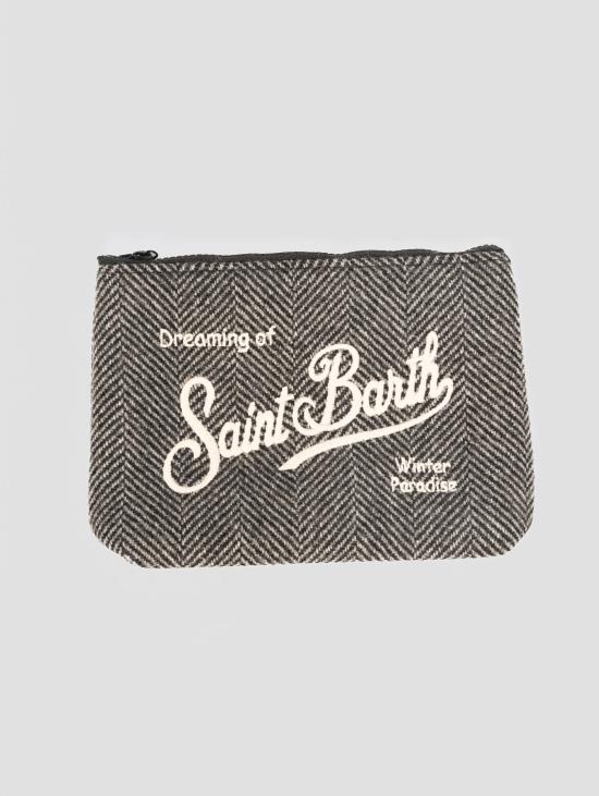 26FW 세인트바쓰 클러치/파우치 박스 나탈레 우오모 카펠로 블루 & 포셰트 헤링본 - MC2 SAINT BARTH