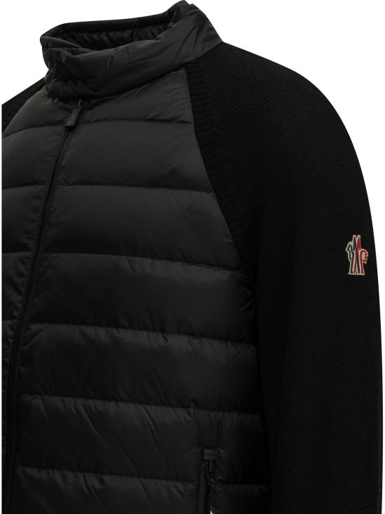 26FW 몽클레어 니트웨어 패딩 울 가디건  블랙 - MONCLER