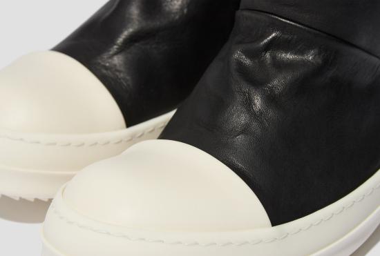 26FW 릭 오웬스 타워 스니크웨이더 러버 토캡 하이 레더 부츠 RU02F4886 LOO - RICK OWENS