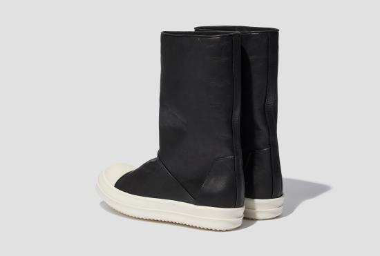 26FW 릭 오웬스 타워 스니크웨이더 러버 토캡 하이 레더 부츠 RU02F4886 LOO - RICK OWENS