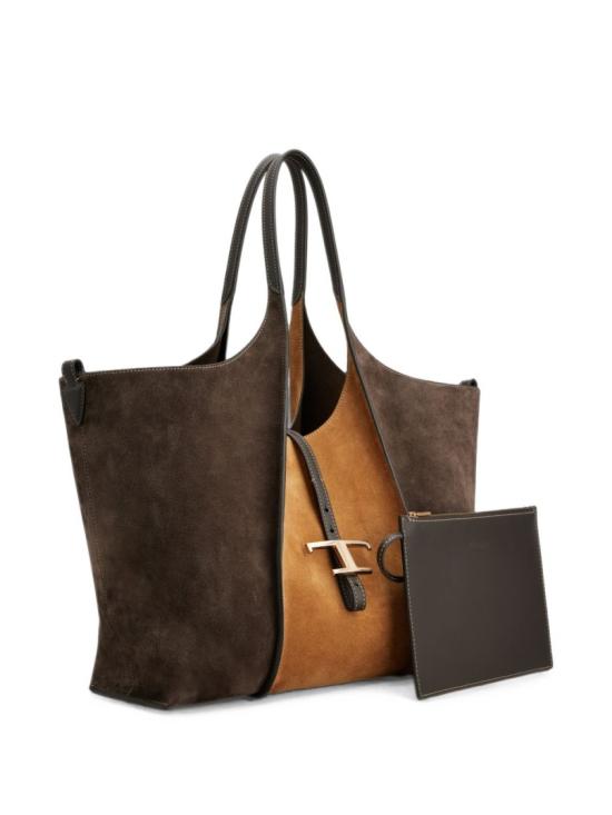 26FW 토즈 T 타임리스 미니 쇼핑백 XBWTSBA0300VJ0 6L62 Brown - TODS