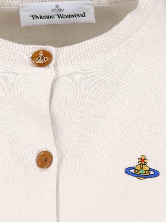 26FW 비비안웨스트우드 베아 크롭드 가디건 1803002UY001VA405 WHITE - VIVIENNE WESTWOOD