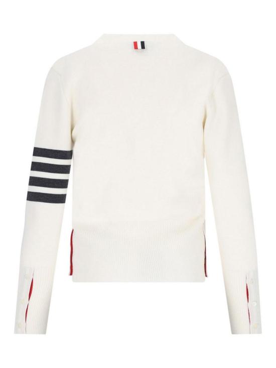 26FW 톰브라운 파인 메리노 울 4바 클래식 V넥 가디건 FKC207A00014100 WHITE - THOM BROWNE