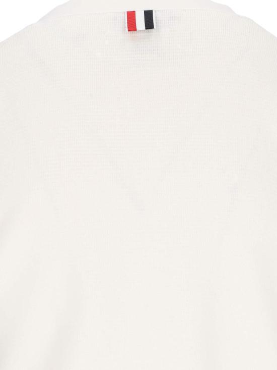 26FW 톰브라운 파인 메리노 울 4바 클래식 V넥 가디건 FKC207A00014100 WHITE - THOM BROWNE