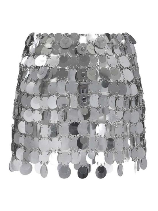 26SS 파코라반 미디 스커트 25EIJU046PS0133P040 SILVER - PACO RABANNE