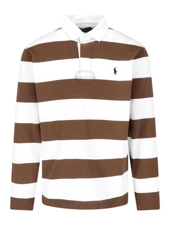 26FW 폴로 랄프로렌 아이코닉 럭비 셔츠 710717116055 BROWN