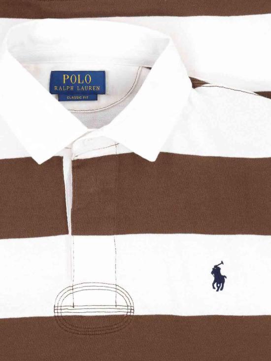 26FW 폴로 랄프로렌 아이코닉 럭비 셔츠 710717116055 BROWN - POLO RALPH LAUREN