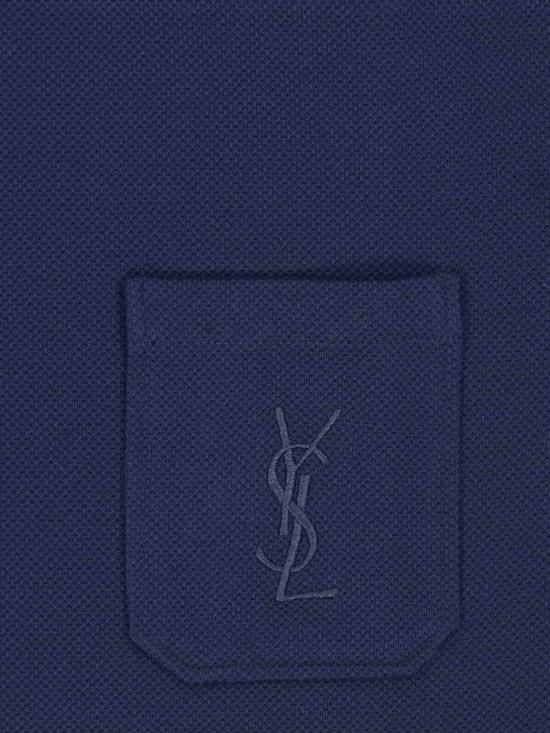 26FW 생로랑 카산드라 코튼 피케 폴로 셔츠 862765Y38FL4035 BLUE - SAINT LAURENT