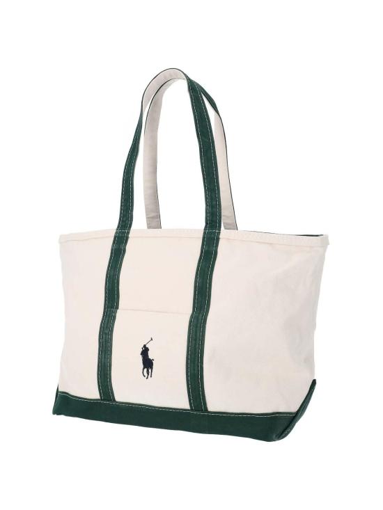 26FW 폴로 랄프로렌 코튼 캔버스 토트백 405P02124005 CREAM - POLO RALPH LAUREN