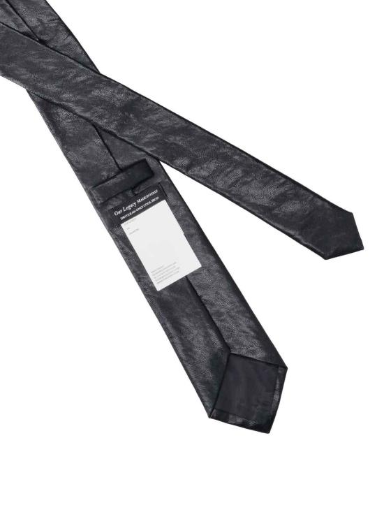 26FW 아워레가시 블랙 리얼 페이크 레더 타이 A4248TBRBLACKREALFAKELEATHER - OUR LEGACY