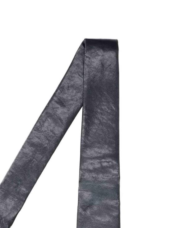 26FW 아워레가시 블랙 리얼 페이크 레더 타이 A4248TBRBLACKREALFAKELEATHER - OUR LEGACY