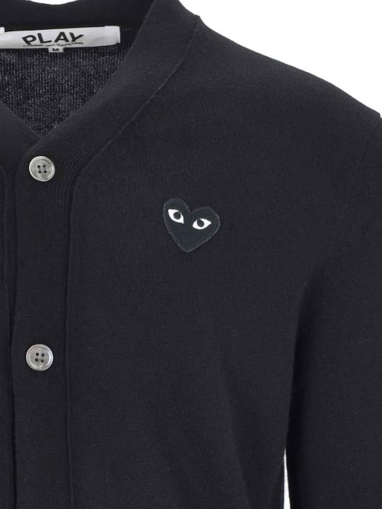 26FW 꼼데가르송 플레이 블랙 하트 니트 가디건 AXN0240511 BLACK - COMME DES GARCONS